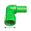 3/4" Barb x 1/2" FNPT 3/4" Combo PVC Elbow 90 Degree Fitting for Poly Irrigation Sprinkler Pipe Green-3