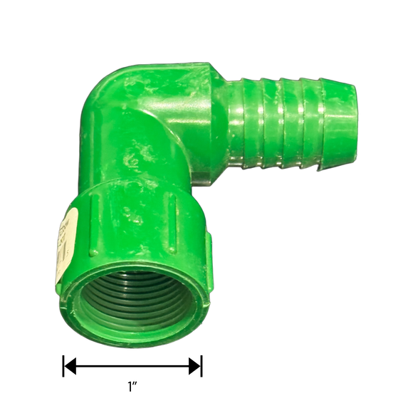 3/4" Barb x 1/2" FNPT 3/4" Combo PVC Elbow 90 Degree Fitting for Poly Irrigation Sprinkler Pipe Green