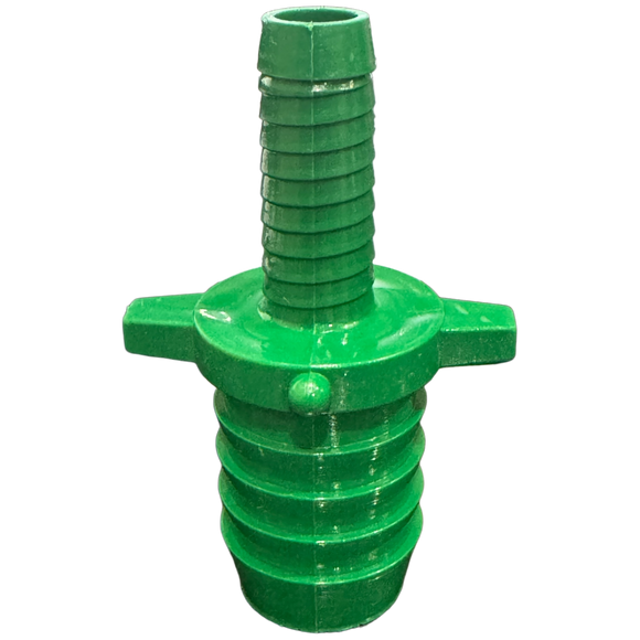 1/2" Barb x 3/4" Barb PVC Insert Tool-Free Fitting for Poly Irrigation Sprinkler Pipe Green