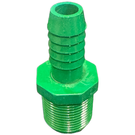 1/2" Barb x 3/4" MNPT PVC Insert Reducer Adapter Fitting for Poly Irrigation Sprinkler Pipe Green