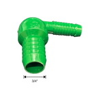 3/8" Barb x 3/4" Barb PVC Reducer Elbow Fitting for Poly Irrigation Sprinkler Pipe Green-2
