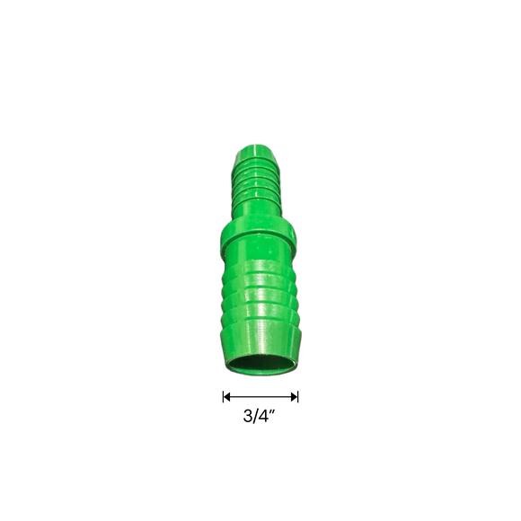 1/2" Barb x 3/4" Barb PVC Insert Reducer Adapter Fitting for Poly Irrigation Sprinkler Pipe Green