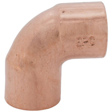 1/2" Wrot Copper 90° Elbow, C x C Close Rough 31272 - 0