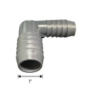 3/4" Barb x 1" Barb PVC Elbow Fitting for Poly Irrigation Sprinkler Pipe Dark Gray-3