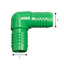 1" Barb PVC Elbow Fitting for Poly Irrigation Sprinkler Pipe Green-2
