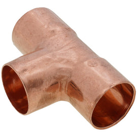 3/4" Wrot Copper Tee, C x C X C Close Rough 32768