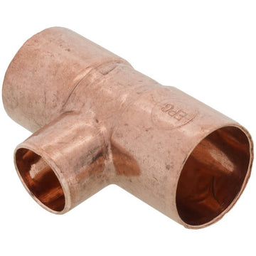 32774 3/4" × 3/4" × 1/2" C x C x C Solder Tube Reducing Copper Tee