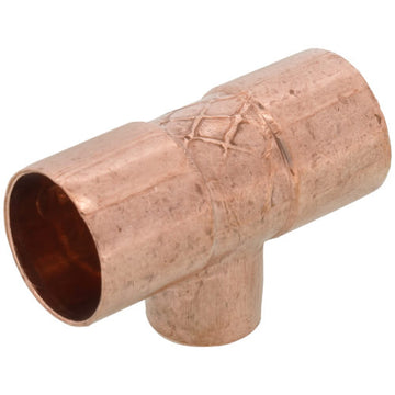 32774 3/4" × 3/4" × 1/2" C x C x C Solder Tube Reducing Copper Tee - 0