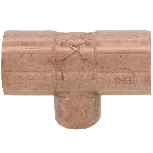 32774 3/4" × 3/4" × 1/2" C x C x C Solder Tube Reducing Copper Tee