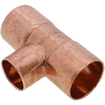 32824 1" x 1" x 3/4" C x C x C Solder Tube Reducing Copper Tee
