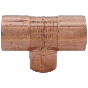 32824 1" x 1" x 3/4" C x C x C Solder Tube Reducing Copper Tee - 0
