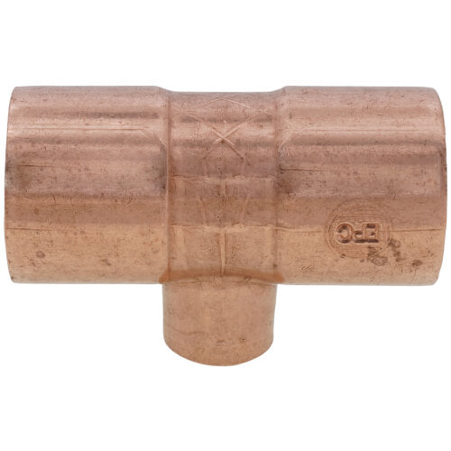 32828 1" x 1" x 1/2" C x C x C Solder Tube Reducing Copper Tee