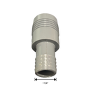 1 1/4" Barb x 2" Barb PVC Insert Fitting Reducer Adapter for Poly Irrigation Sprinkler Pipe Light Gray-3
