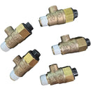 5-Pack 1/4" Male x 1/4" Female Test Cocks for Backflow PVB, DCA, RPZ-1