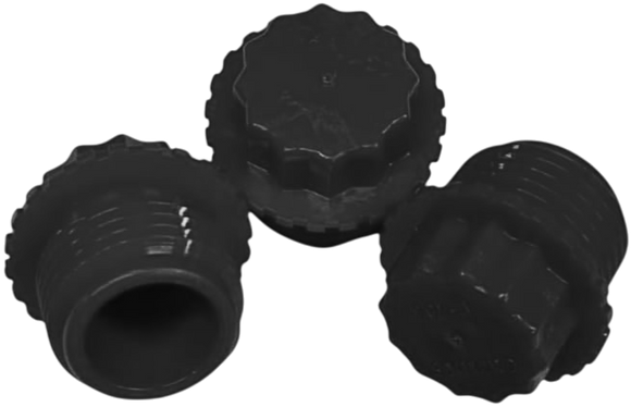 Irrigation Pro Test Cock Dust Caps 1/4" Male NPT, 5 Pack Black Replacement Test Port Caps for Pressure Vacuum Breakers, RPZ & Double Check Assemblies (DCA)