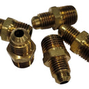 5-Pack Brass Backflow Test Port 1/4" Male NPT x 1/4" Flare (PVB) Adapters-1