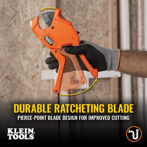 Klein Tools 1-1/4-Inch Ratcheting PVC Pipe Cutter