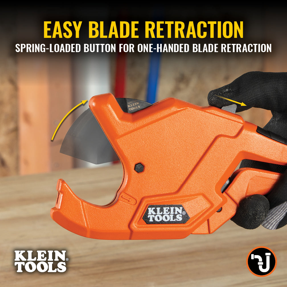Klein Tools 1-1/4-Inch Ratcheting PVC Pipe Cutter