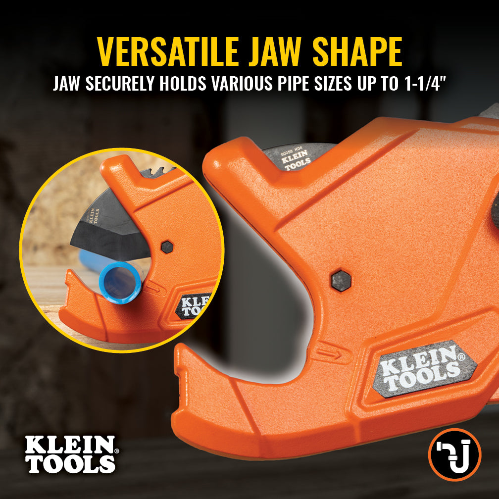 Klein Tools 1-1/4-Inch Ratcheting PVC Pipe Cutter