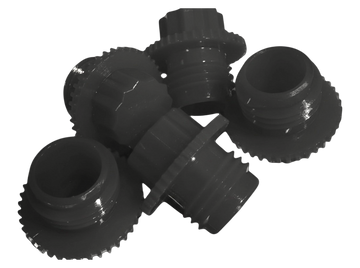 Irrigation Pro Test Cock Dust Caps 1/4" Male NPT, 5 Pack Black Replacement Test Port Caps for Pressure Vacuum Breakers, RPZ & Double Check Assemblies (DCA) - 0