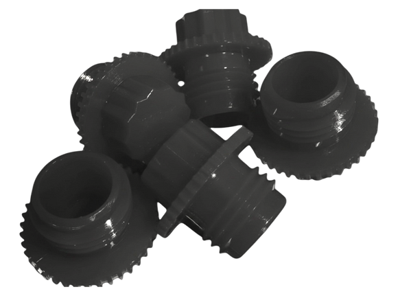 Irrigation Pro Test Cock Dust Caps 1/4" Male NPT, 5 Pack Black Replacement Test Port Caps for Pressure Vacuum Breakers, RPZ & Double Check Assemblies (DCA)