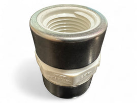 Spears Schedule 80 1/2" 830-SR SR NPT x SR NPT Steel PVC White Threaded Coupling - 0