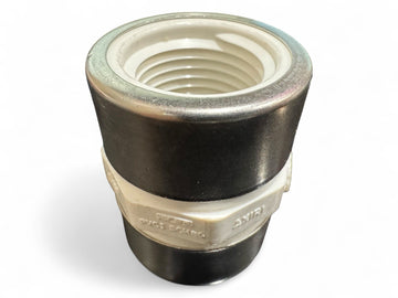 Spears Schedule 80 1/2" 830-SR SR NPT x SR NPT Steel PVC White Threaded Coupling - 0