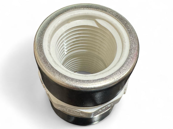 Spears Schedule 80 1/2" 830-SR SR NPT x SR NPT Steel PVC White Threaded Coupling