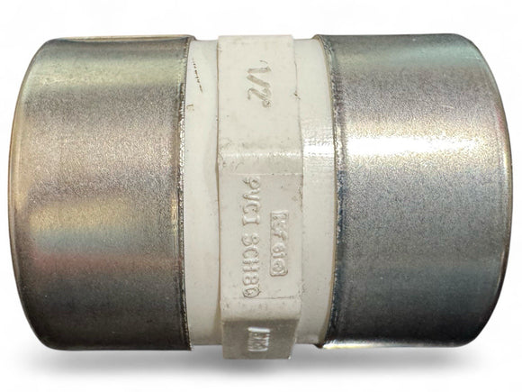 Spears Schedule 80 1/2" 830-SR SR NPT x SR NPT Steel PVC White Threaded Coupling