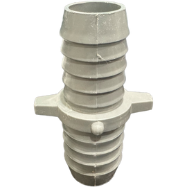 7/8" Barb x 1" Barb PVC Insert Tool-Free Reducer Adapter Fitting for Poly Irrigation Sprinkler Pipe Light Gray