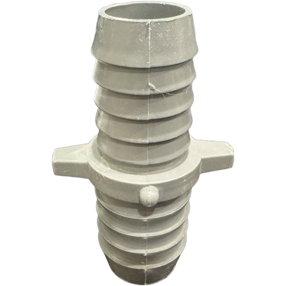 7/8" Barb x 1" Barb PVC Insert Tool-Free Reducer Adapter Fitting for Poly Irrigation Sprinkler Pipe Light Gray