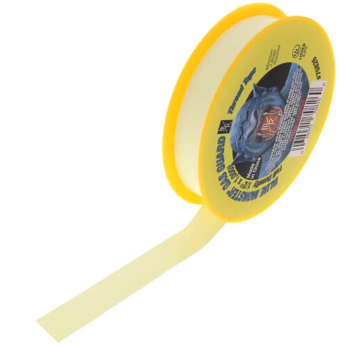 Blue Monster Gas Guard PTFE Yellow Thread Tape - 1/2" x 1,000" - 0