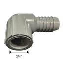 3/4" Barb x 3/4" FNPT PVC Elbow Fitting for Poly Irrigation Sprinkler Pipe Dark Gray-3
