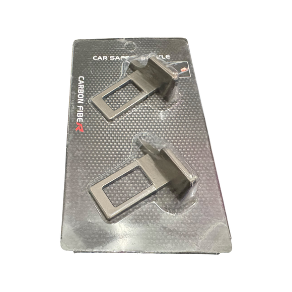 Carbon Fiber Seat Belt Buckle Alarm Silencer Beep Stopper | Pack of 2 Clips