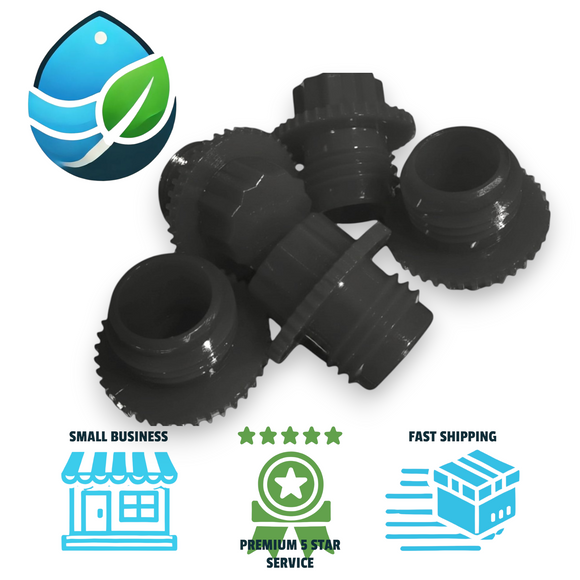Irrigation Pro Test Cock Dust Caps 1/4" Male NPT, 5 Pack Black Replacement Test Port Caps for Pressure Vacuum Breakers, RPZ & Double Check Assemblies (DCA)