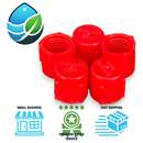 Irrigation Pro Test Cock Dust Caps 1/4" Female FPT, 5 Pack Red, Replacement Test Flare Port Caps for Pressure Vacuum Breakers, RPZ & Double Check Assemblies (DCA)-1