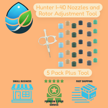5 Pack Hunter I-40 Standard Nozzle Tree Set 462458P & Rotor Adjustment Tool