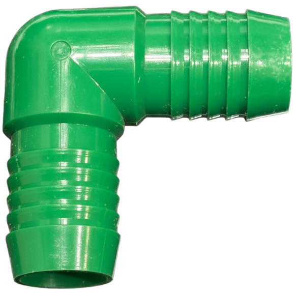 1" Barb PVC Elbow Fitting for Poly Irrigation Sprinkler Pipe Green