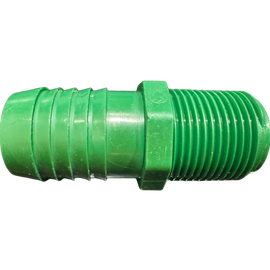 3/4" MPT x 3/4" Barb PVC Insert Adapter Fitting for Poly Irrigation Sprinkler Pipe Green - 0