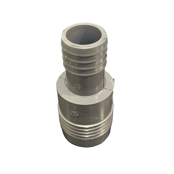 1 1/4" Barb x 2" Barb PVC Insert Fitting Reducer Adapter for Poly Irrigation Sprinkler Pipe Light Gray