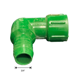 3/4" Barb x 1/2" FNPT 3/4" Combo PVC Elbow 90 Degree Fitting for Poly Irrigation Sprinkler Pipe Green - 0