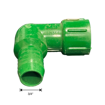 3/4" Barb x 1/2" FNPT 3/4" Combo PVC Elbow 90 Degree Fitting for Poly Irrigation Sprinkler Pipe Green - 0