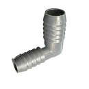 3/4" Barb x 1" Barb PVC Elbow Fitting for Poly Irrigation Sprinkler Pipe Dark Gray-1