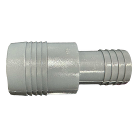 1 1/4" Barb x 2" Barb PVC Insert Fitting Reducer Adapter for Poly Irrigation Sprinkler Pipe Light Gray - 0