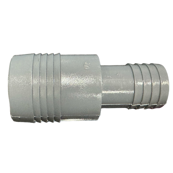 1 1/4" Barb x 2" Barb PVC Insert Fitting Reducer Adapter for Poly Irrigation Sprinkler Pipe Light Gray