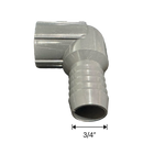 3/4" Barb x 3/4" FNPT PVC Elbow Fitting for Poly Irrigation Sprinkler Pipe Dark Gray-2