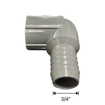 3/4" Barb x 1/2" FNPT PVC Elbow Fitting for Poly Irrigation Sprinkler Pipe Dark Gray - 0