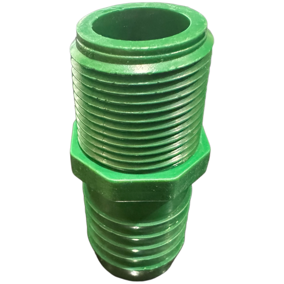 3/4" MPT x 3/4" Barb PVC Insert Adapter Fitting for Poly Irrigation Sprinkler Pipe Green