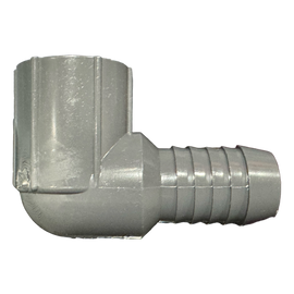 3/4" Barb x 3/4" FNPT PVC Elbow Fitting for Poly Irrigation Sprinkler Pipe Dark Gray