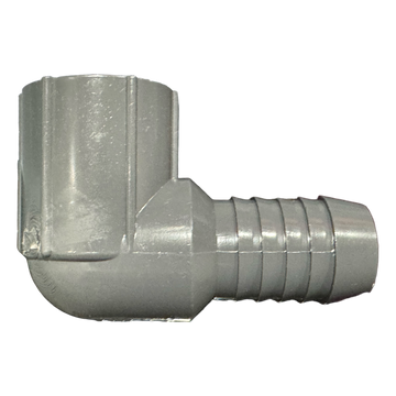 3/4" Barb x 1/2" FNPT PVC Elbow Fitting for Poly Irrigation Sprinkler Pipe Dark Gray